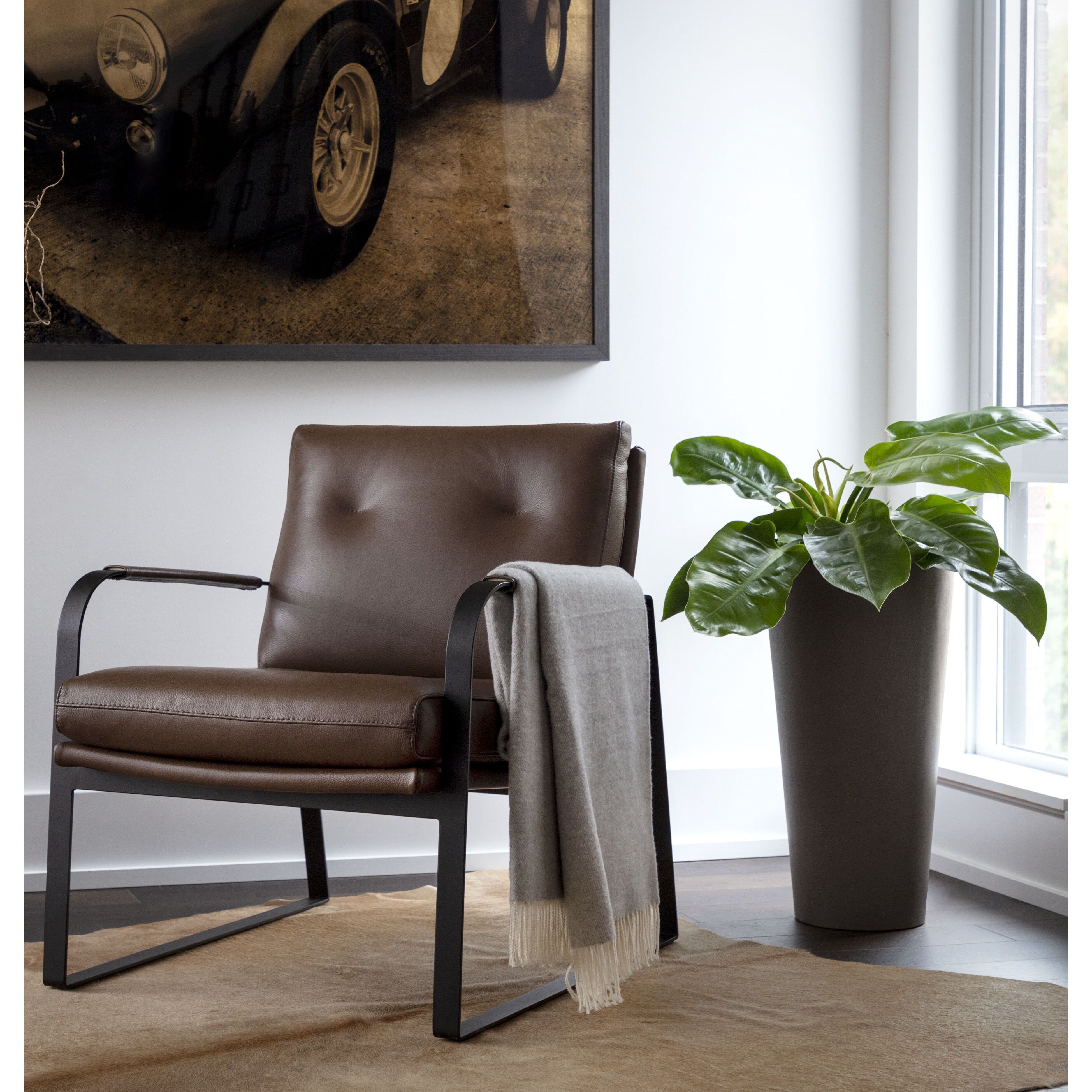 Sterling Missouri Mahogany Leather Lounge Chair